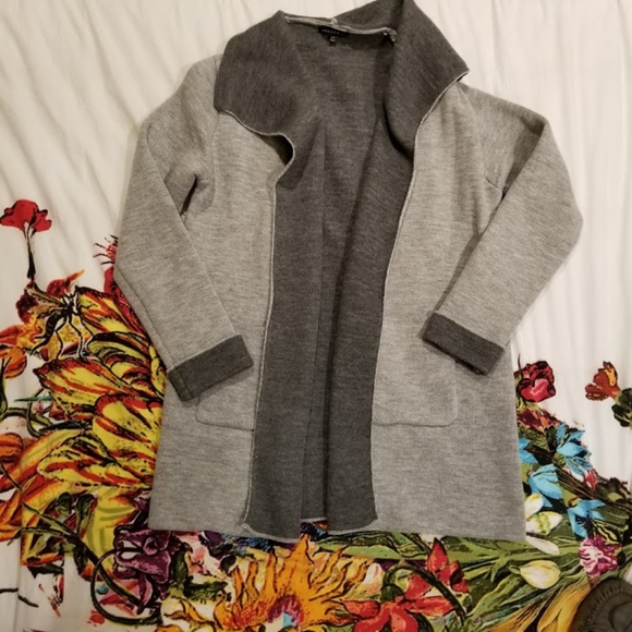 VICI Collection Sweaters - Oversized Gray Cardigan with Pockets